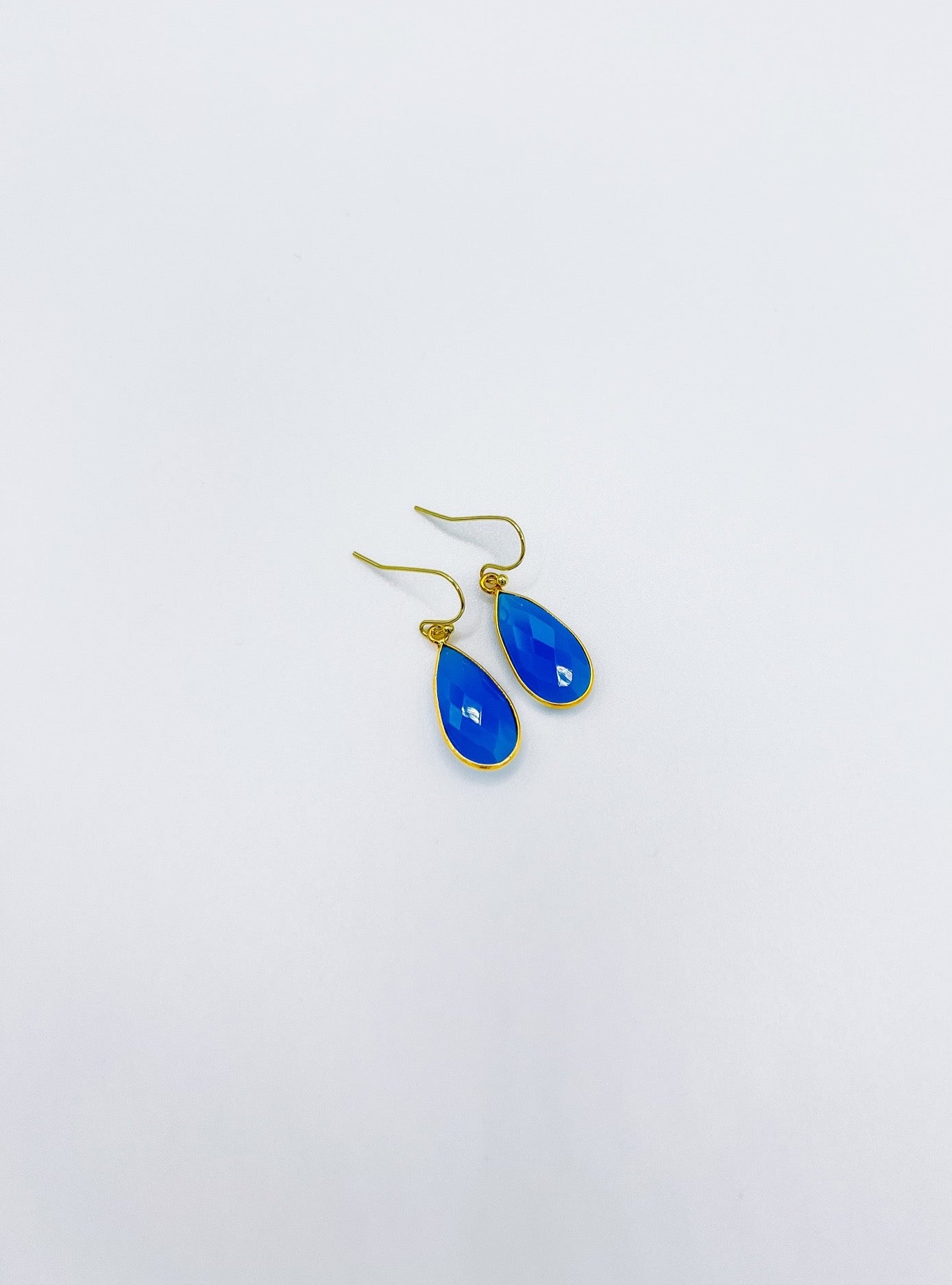 Blue Chalcedony Dangle Earrings