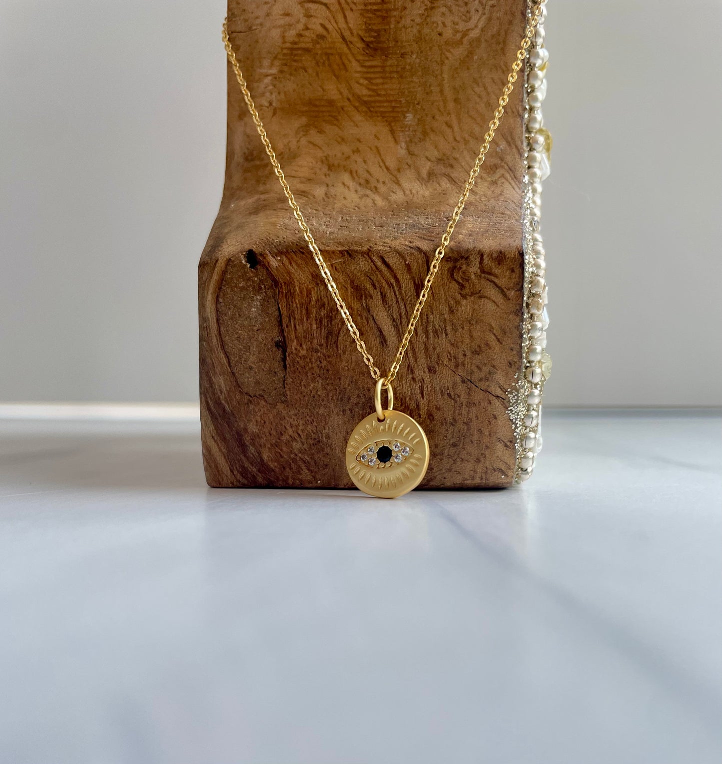 Smallest Gold Evil Eye Necklace