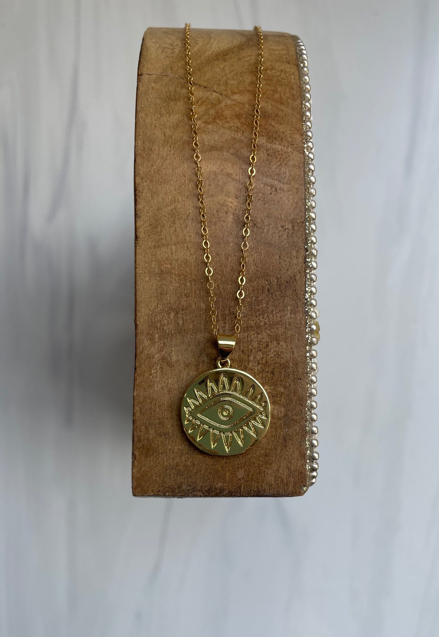 Sunburst Evil Eye Pendant Necklace