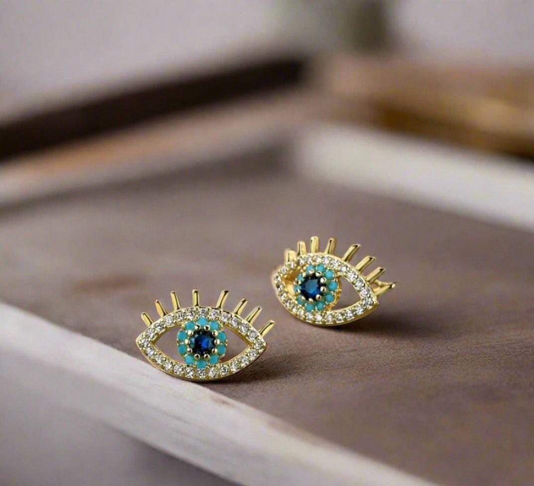 Evil Eye Stud Earrings