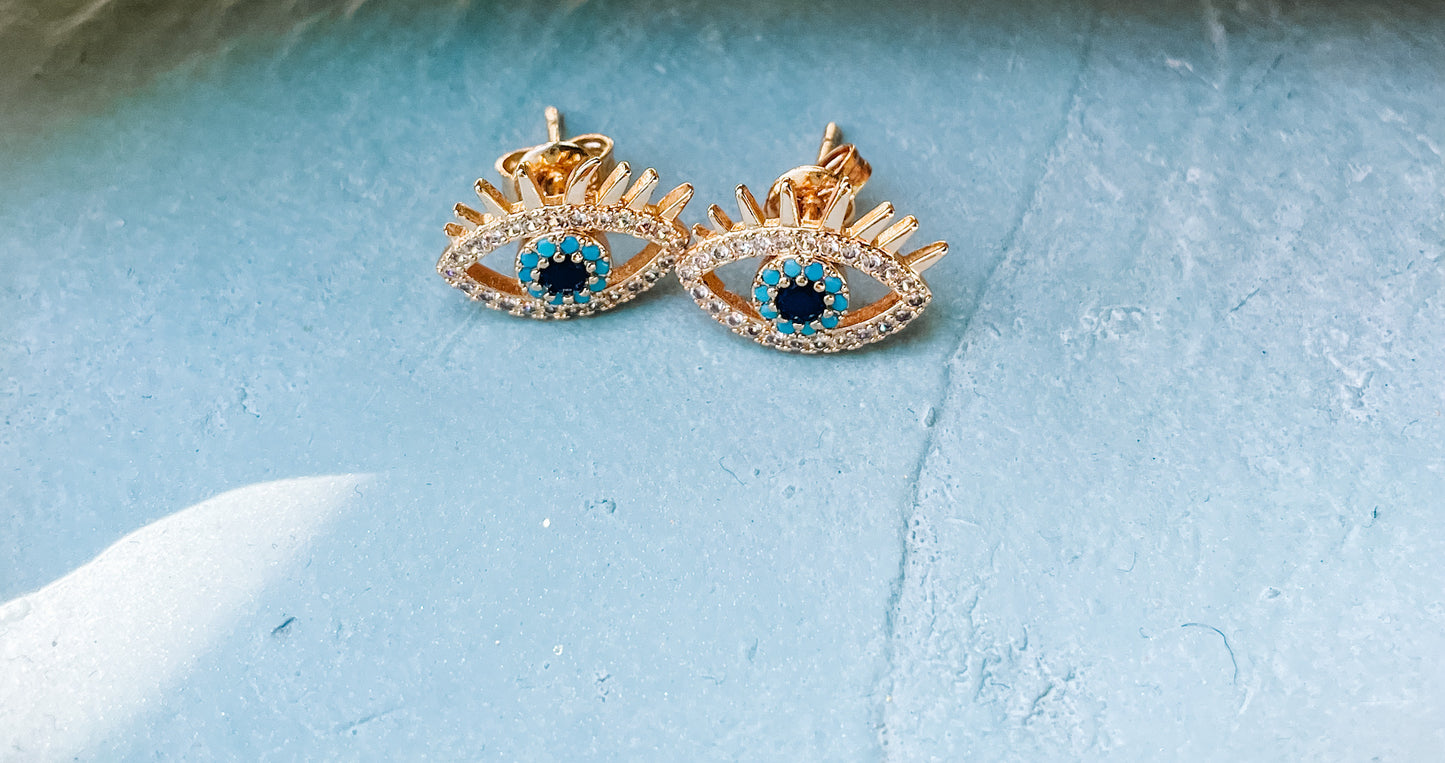 Evil Eye Stud Earrings