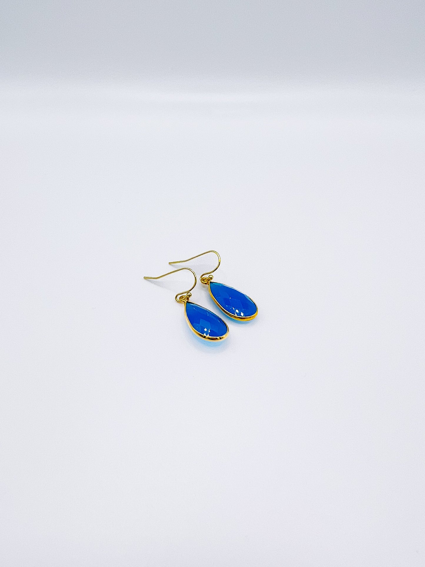 Blue Chalcedony Dangle Earrings