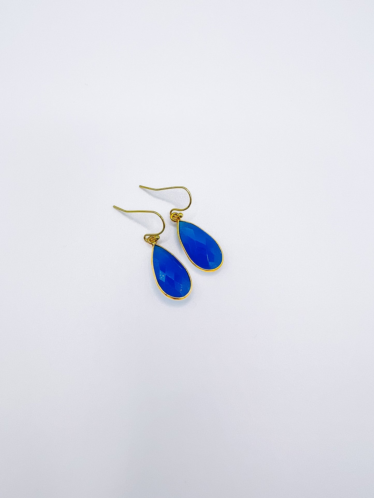 Blue Chalcedony Dangle Earrings