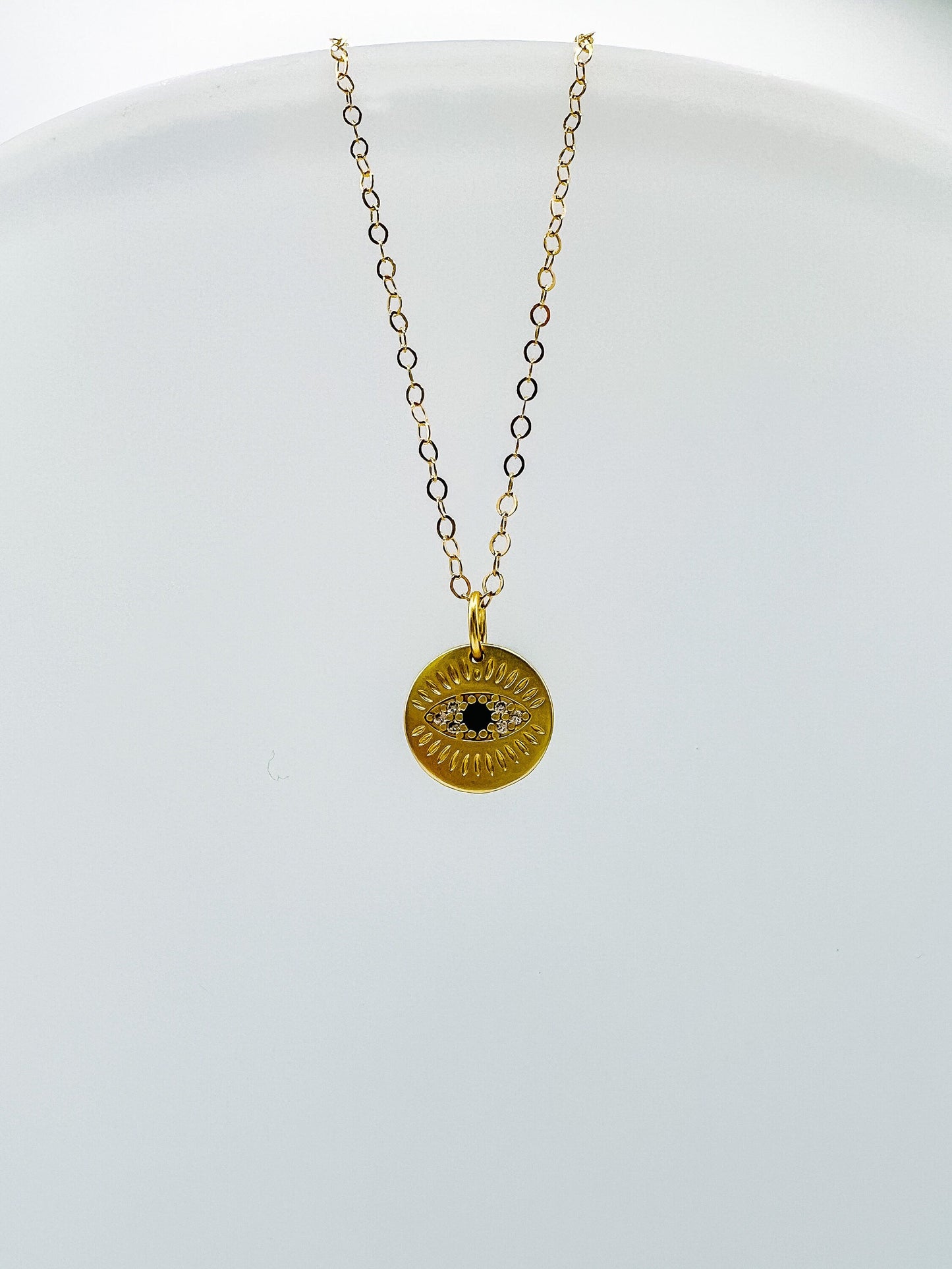 Smallest Gold Evil Eye Necklace