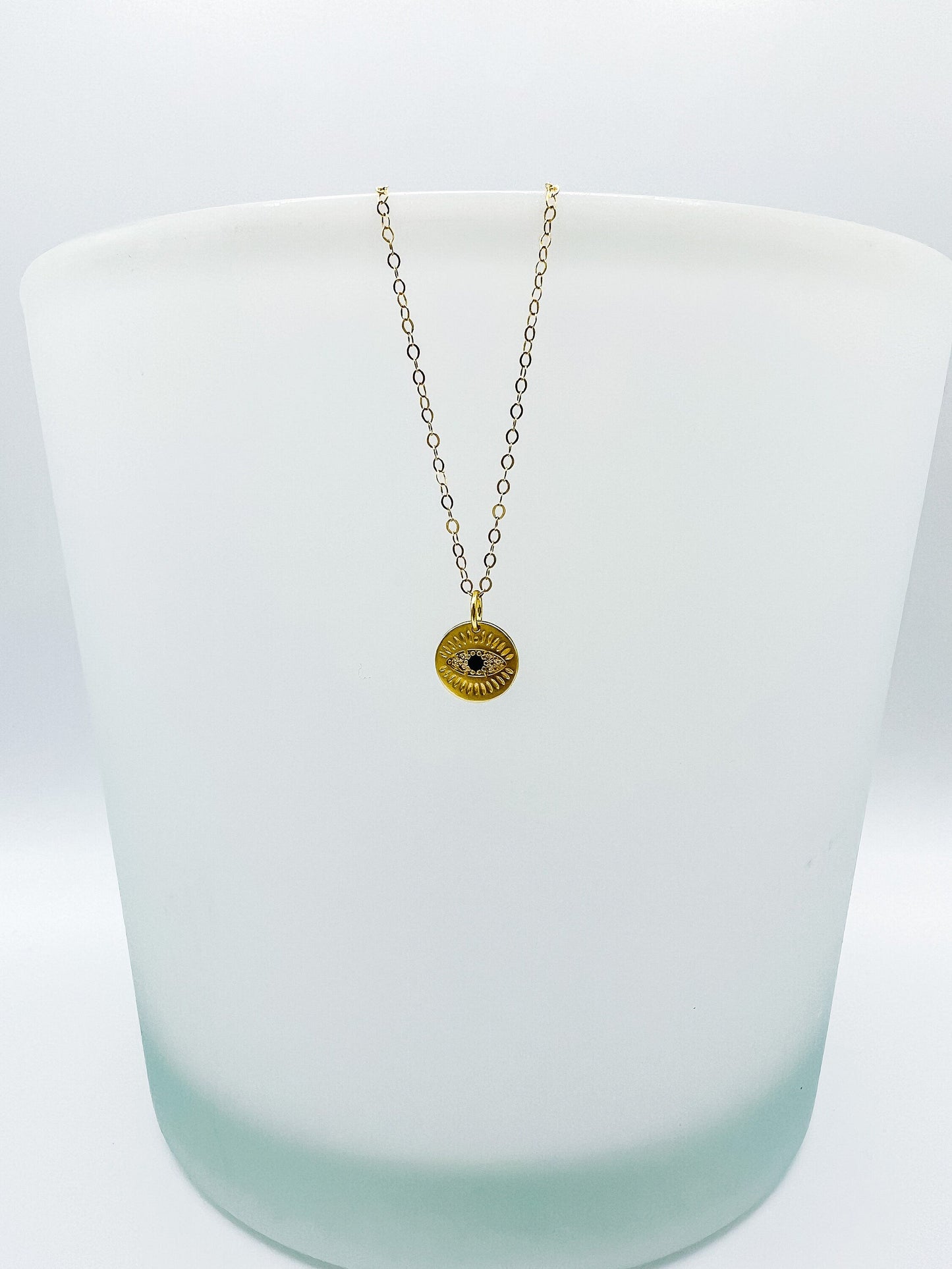 Smallest Gold Evil Eye Necklace