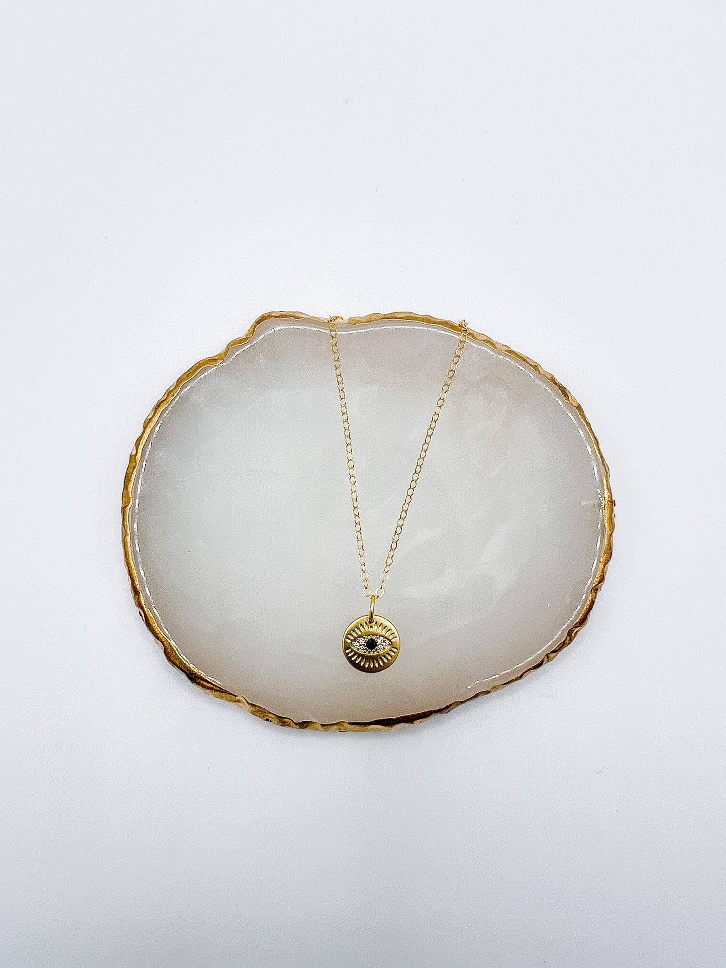 Smallest Gold Evil Eye Necklace