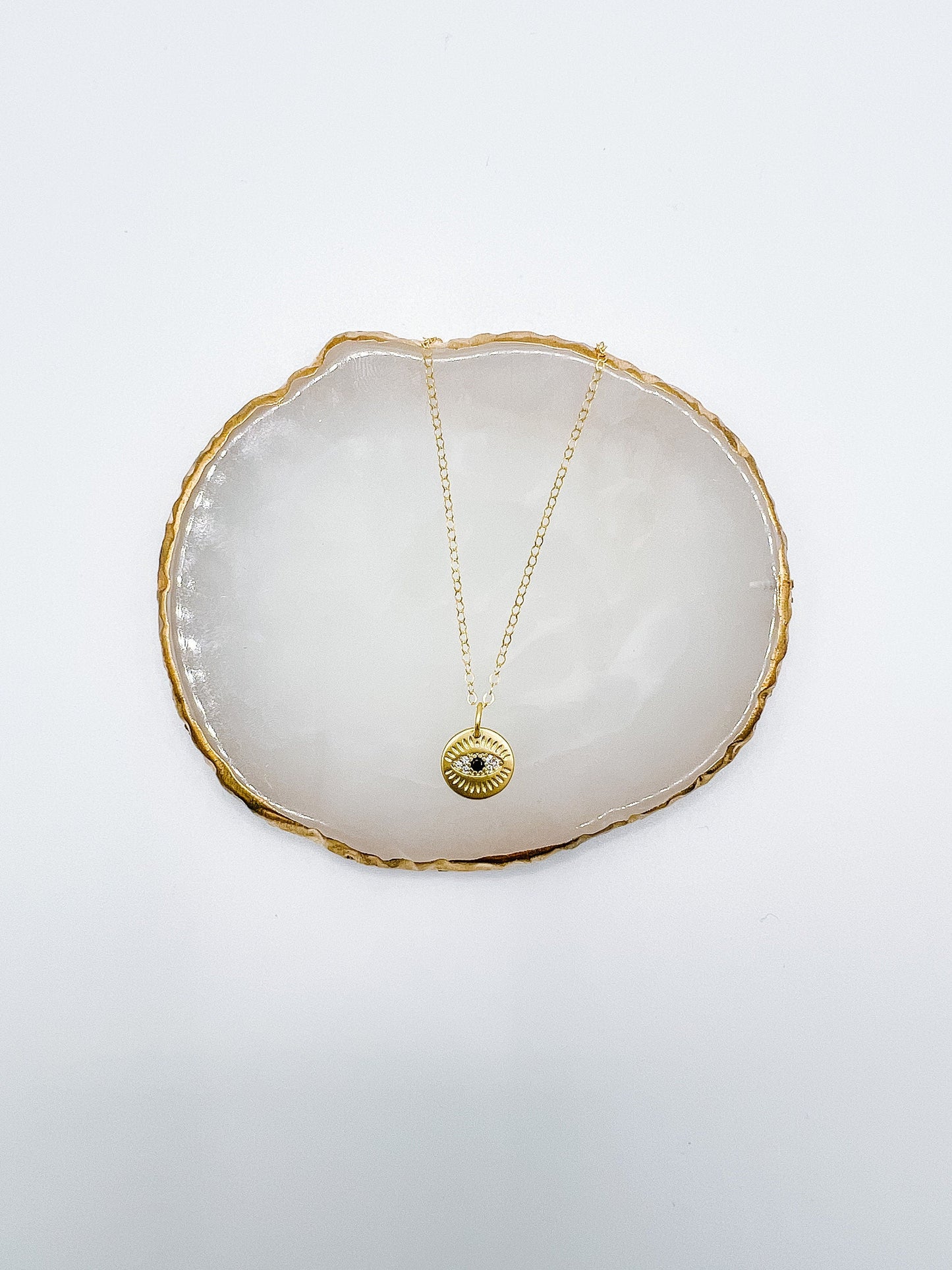 Smallest Gold Evil Eye Necklace